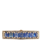 18K Rose Gold 1.0ct Diamond and Sapphire Brooch