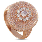 18K Rose Gold 1.13ct Fancy Diamond Cluster Ring