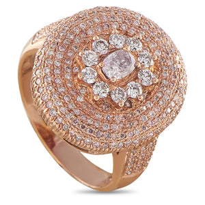 18K Rose Gold 1.13ct Fancy Diamond Cluster Ring