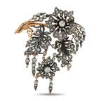18K Rose Gold and Silver 2.50ct Diamond Brooch