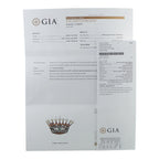 GIA pearl identification certificate document with crown brooch details