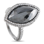 18K White Gold 9.0ct White and Black Diamond Ring