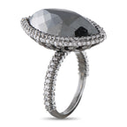 18K White Gold 9.0ct White and Black Diamond Ring