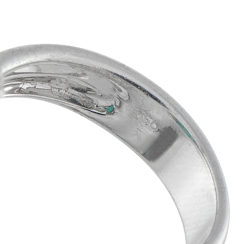 18K White Gold 2.42ct Diamond and Turquoise Ring