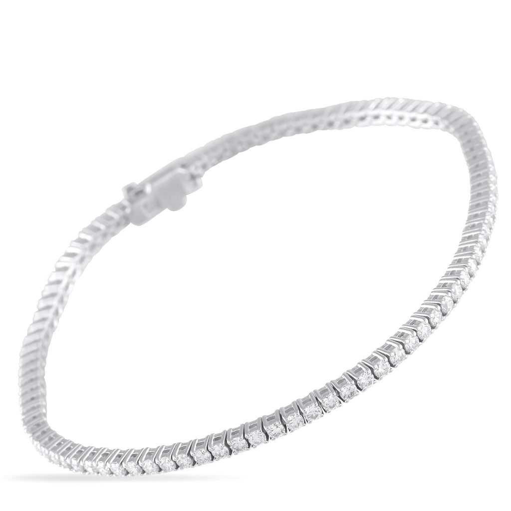 Exclusive 18K White Gold 2.65ct Diamond Tennis Bracelet MF06-072225 – This classic tennis bracelet exudes quiet luxury