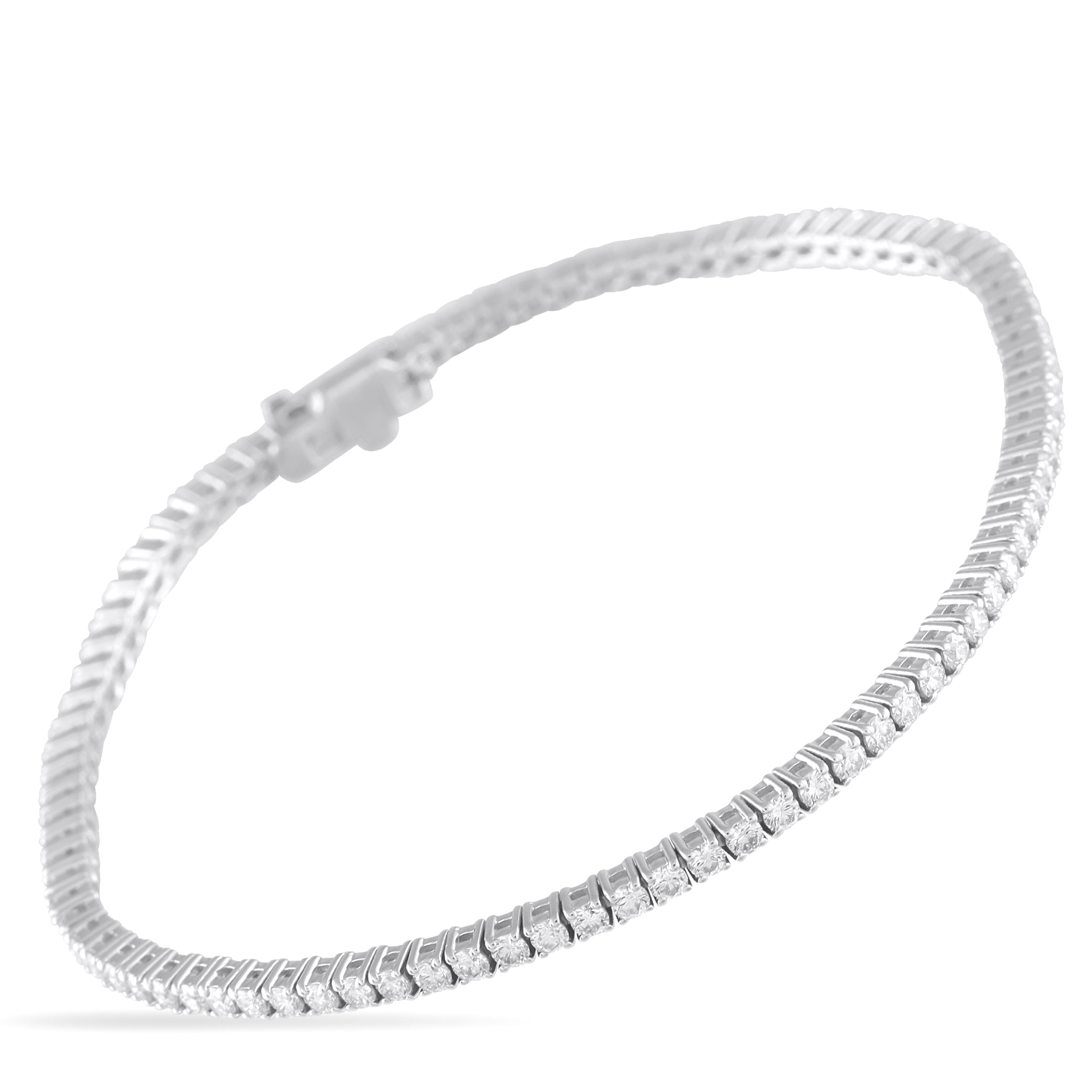18K White Gold 2.65ct Diamond Tennis Bracelet