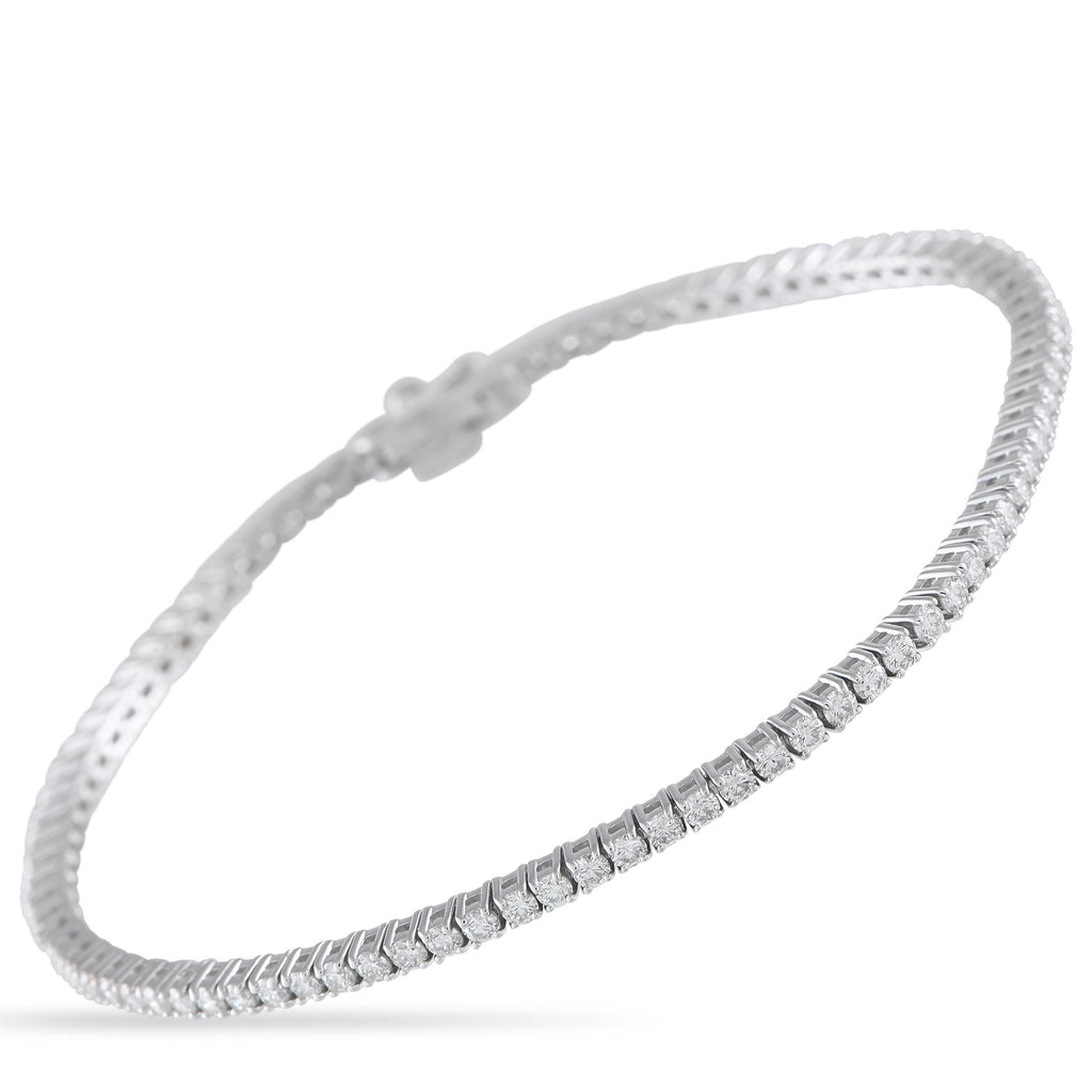 Exclusive 18K White Gold 2.71ct Diamond Tennis Bracelet MF02-081225 – This tennis bracelet is ideal for anyone who appreciate