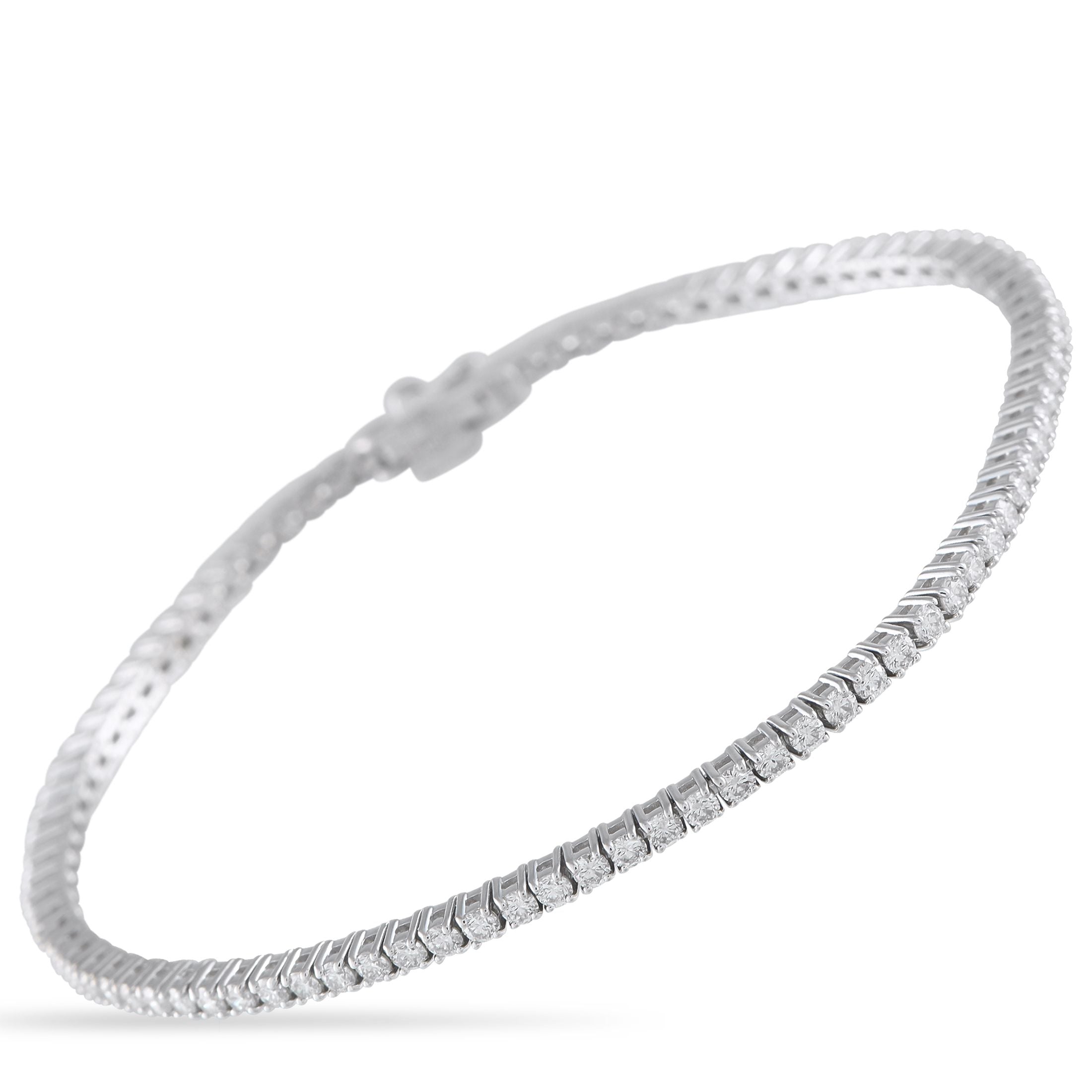 Exclusive 18K White Gold 2.71ct Diamond Tennis Bracelet MF02-081225 – This tennis bracelet is ideal for anyone who appreciate