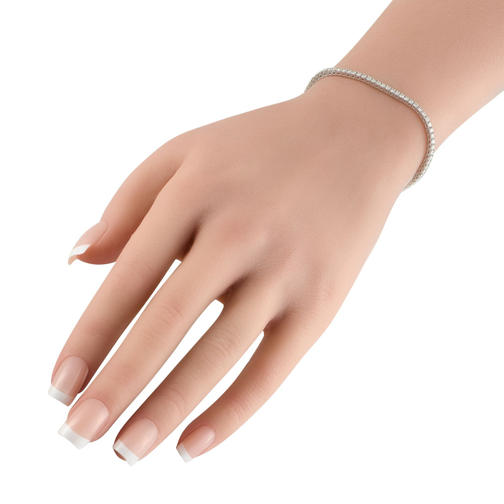 Exclusive 18K White Gold 2.71ct Diamond Tennis Bracelet