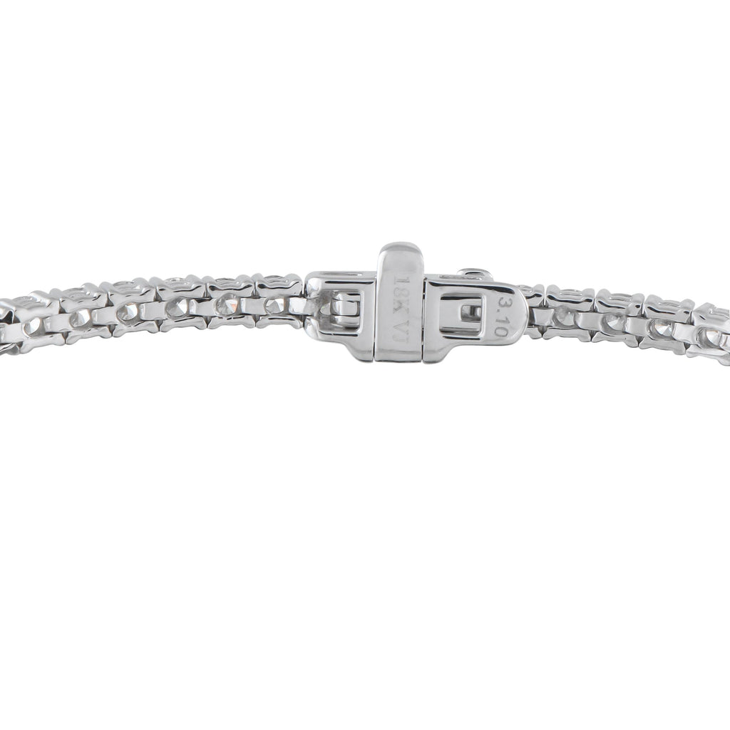 Exclusive 18K White Gold 3.10ct Diamond Tennis Bracelet