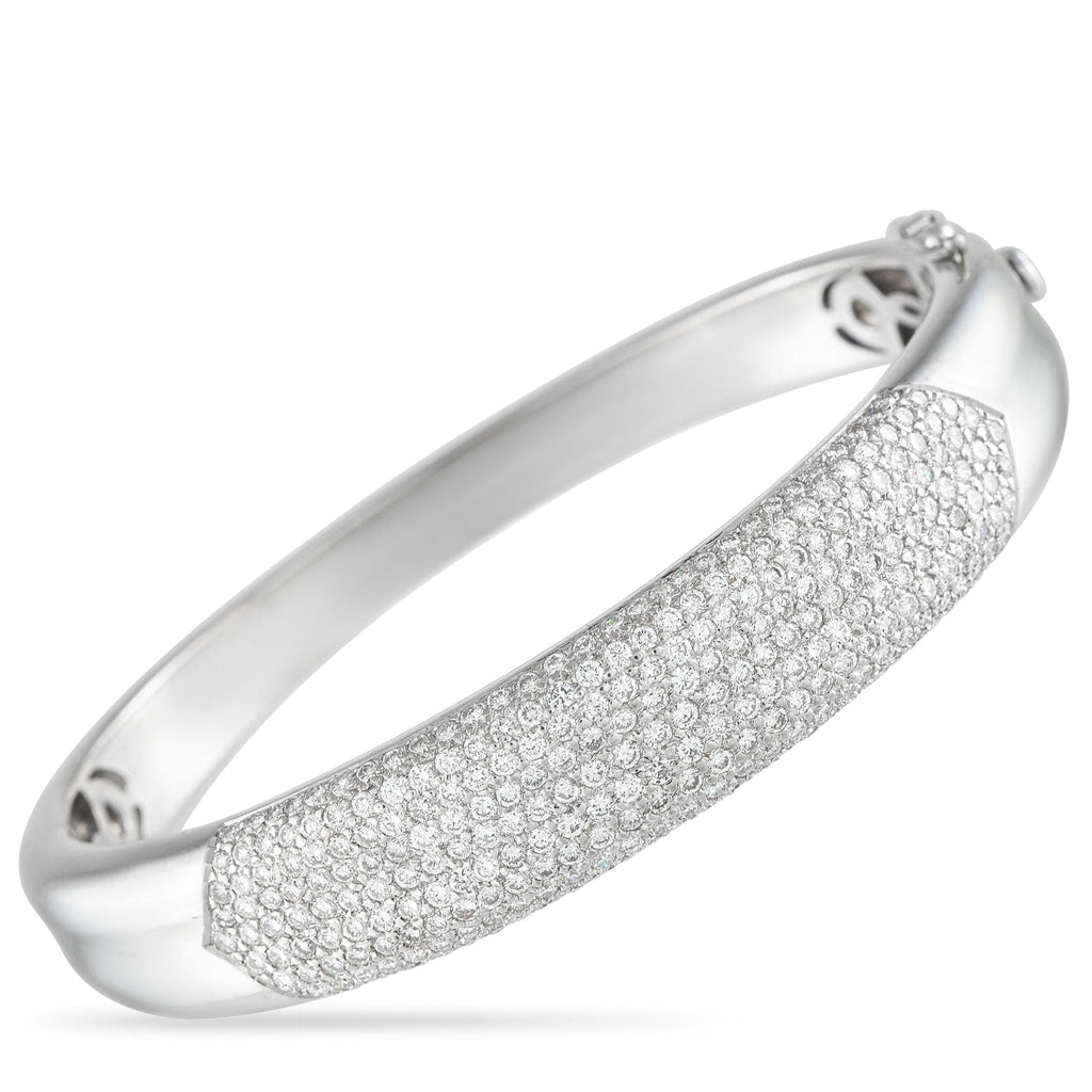 Exclusive 18K White Gold 5.82ct Diamond Bangle Bracelet MF12-082025 – Perfect for every occasion, this diamond bangle shines 