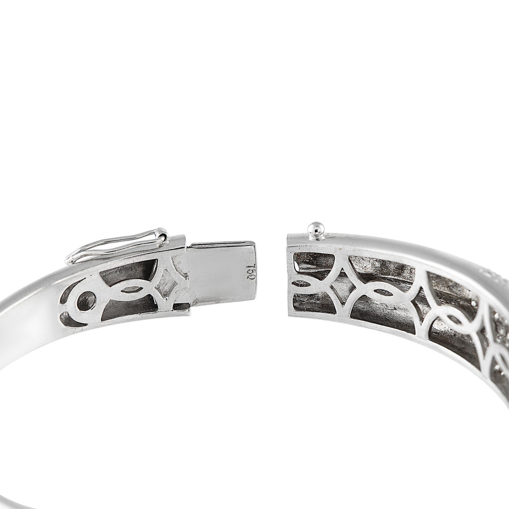 Exclusive 18K White Gold 5.82ct Diamond Bangle