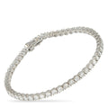 18K white gold diamond tennis bracelet with round stone links