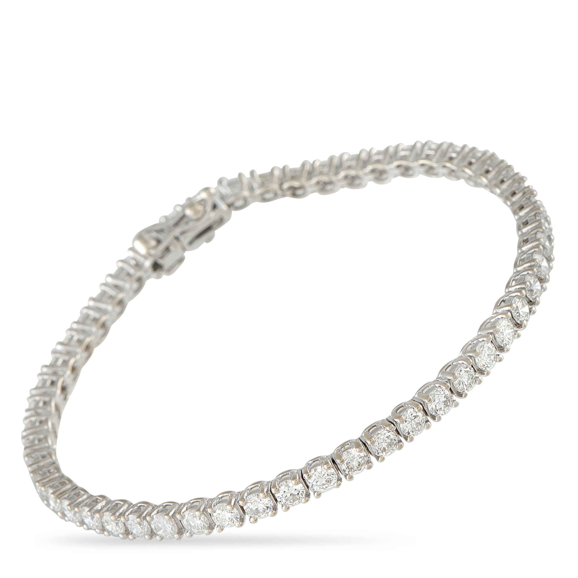 18K White Gold 3.15ct Diamond Tennis Bracelet