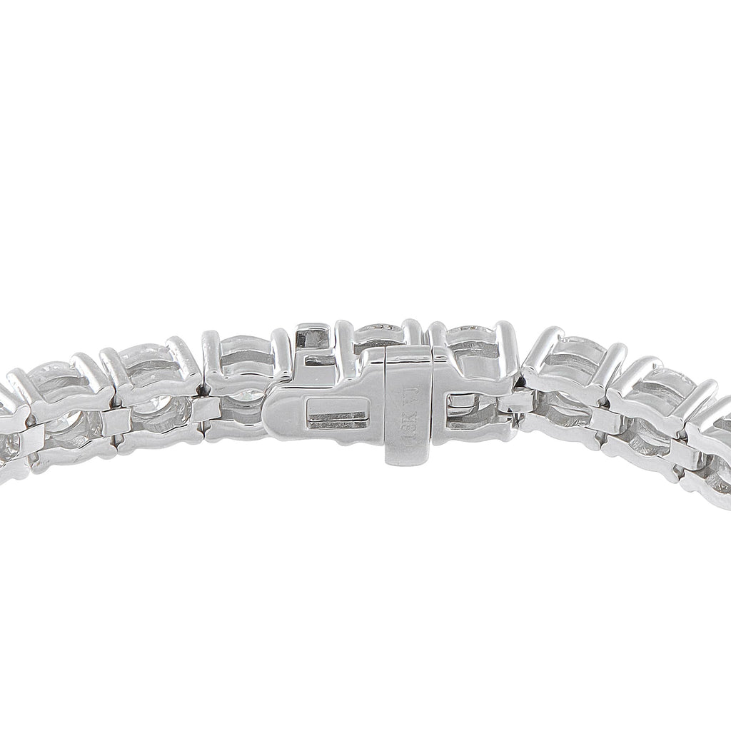 Exclusive 18K White Gold 10.70ct Diamond Tennis Bracelet