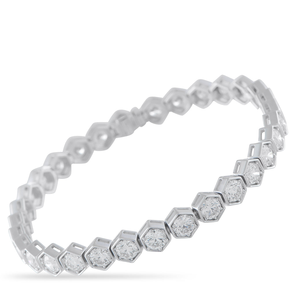 18K White Gold 8.75ct Diamond Bracelet