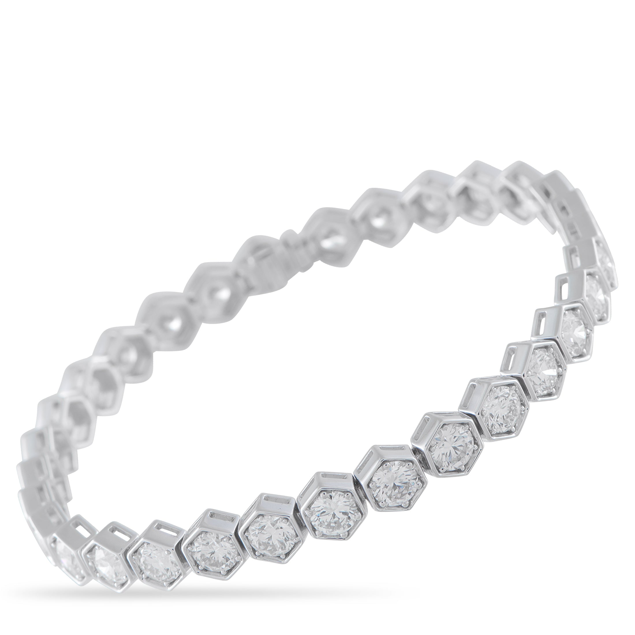 18K White Gold 8.75ct Diamond Bracelet