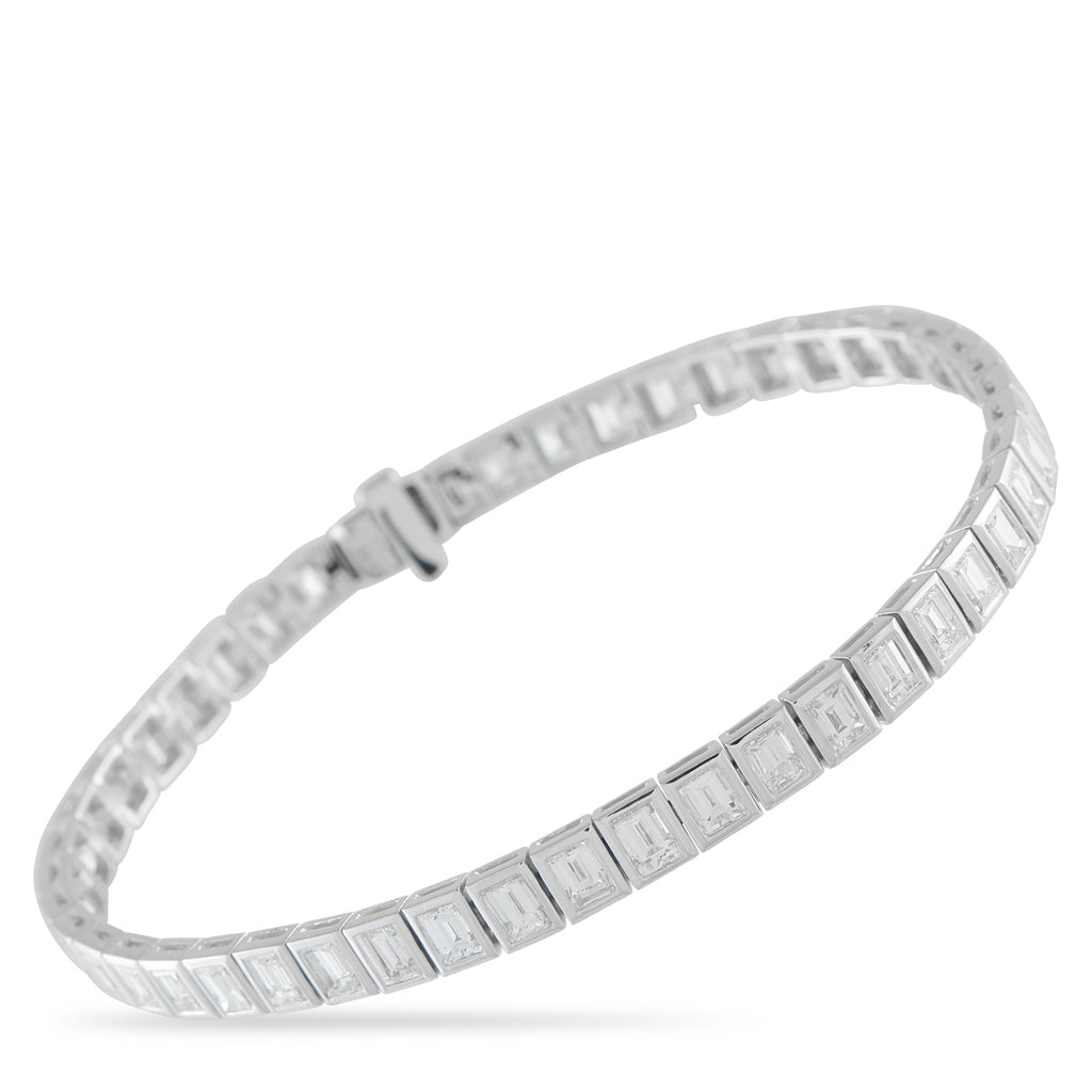 18K White Gold 7.40ct Diamond Bracelet