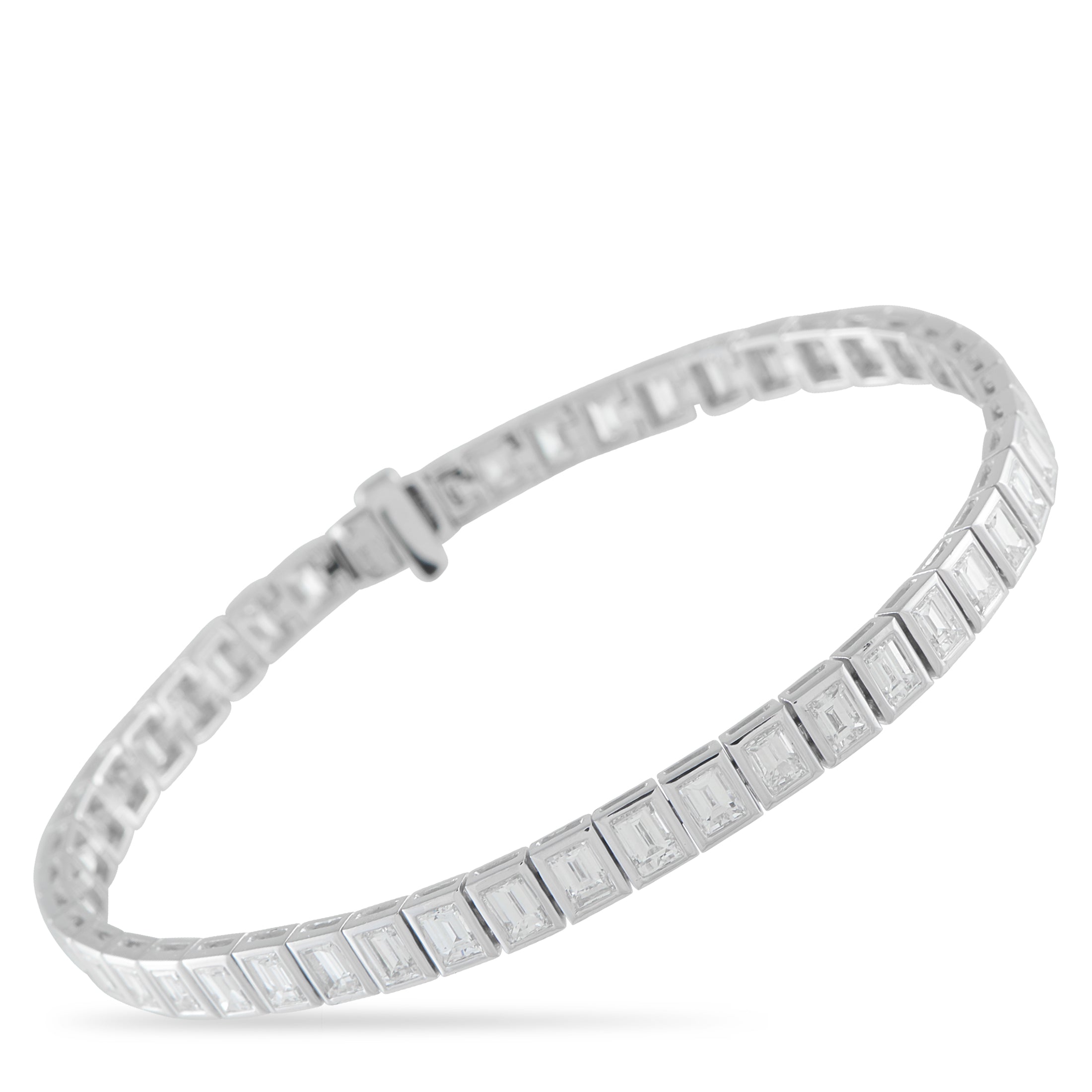 18K White Gold 7.40ct Diamond Bracelet