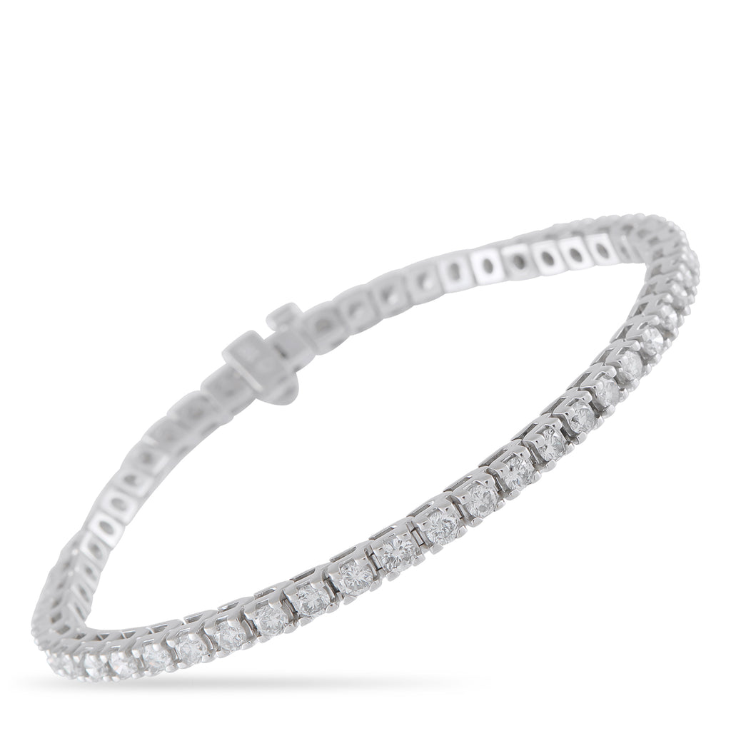 18K White Gold 4.50ct Diamond Tennis Bracelet