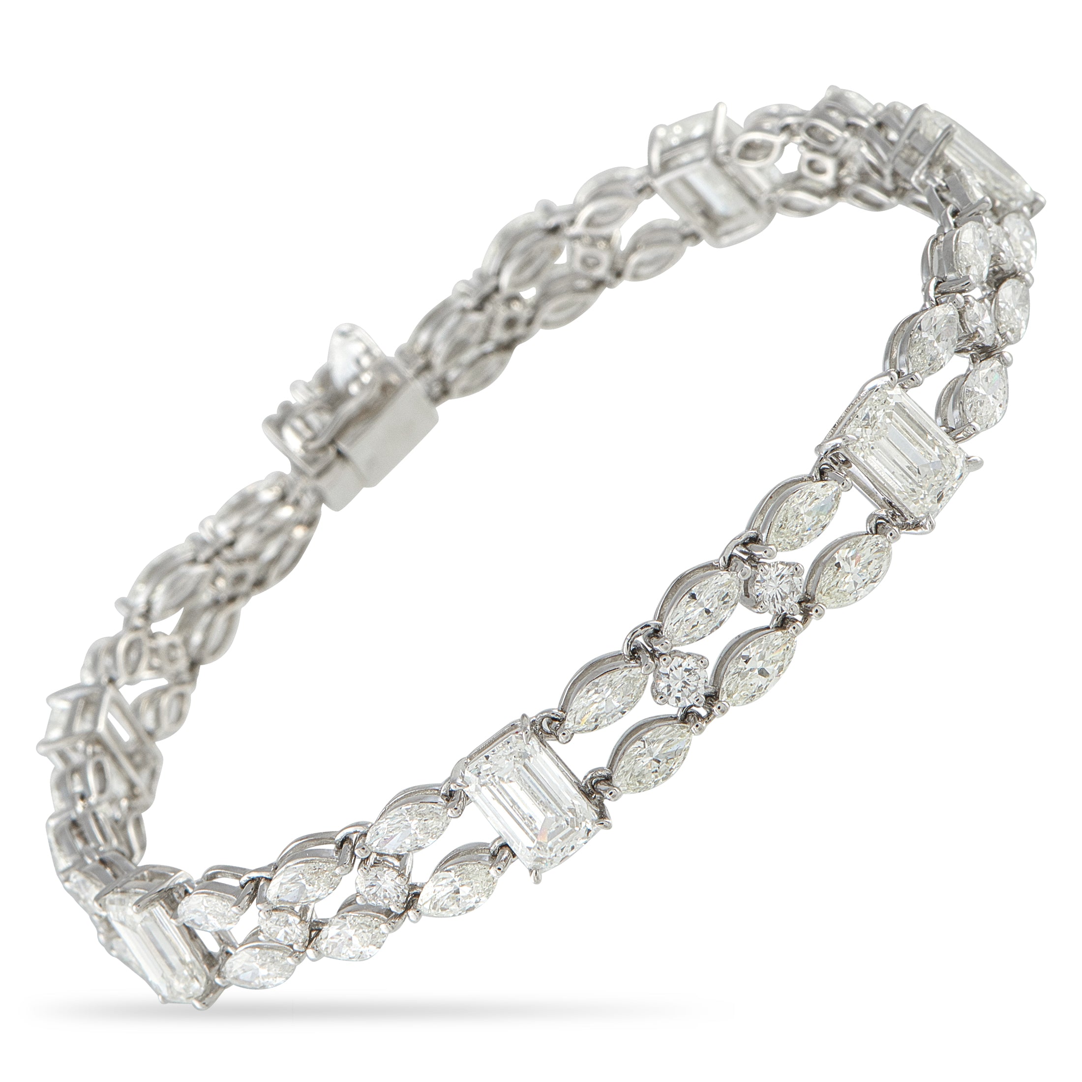 18K White Gold 14.40ct Diamond Bracelet