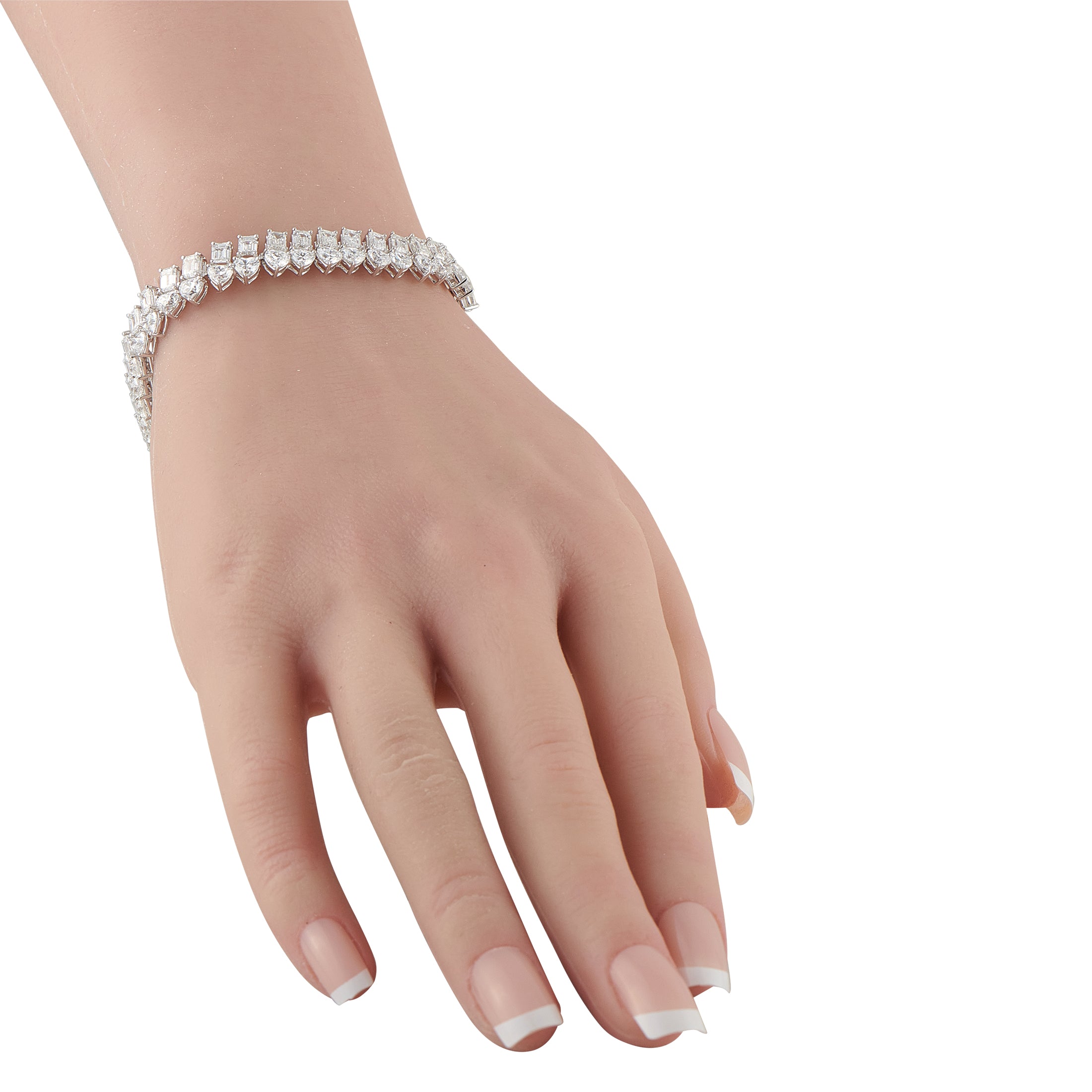 18K White Gold 18.30ct Diamond Bracelet