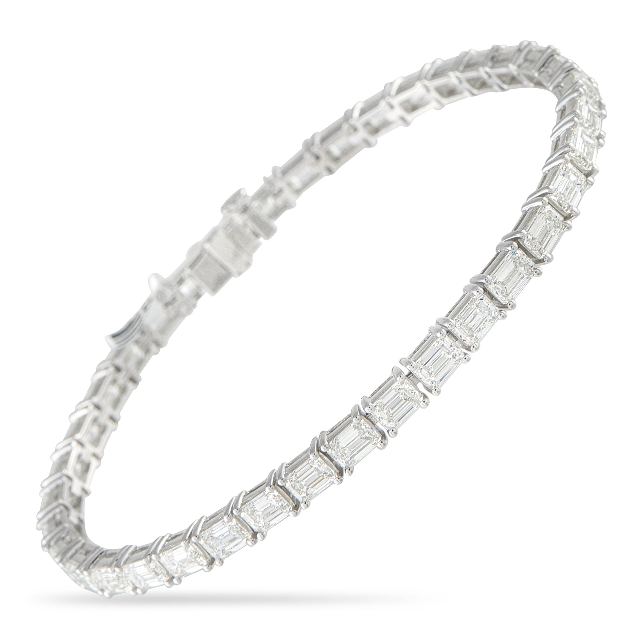 18K White Gold 9.40ct Diamond Line Bracelet