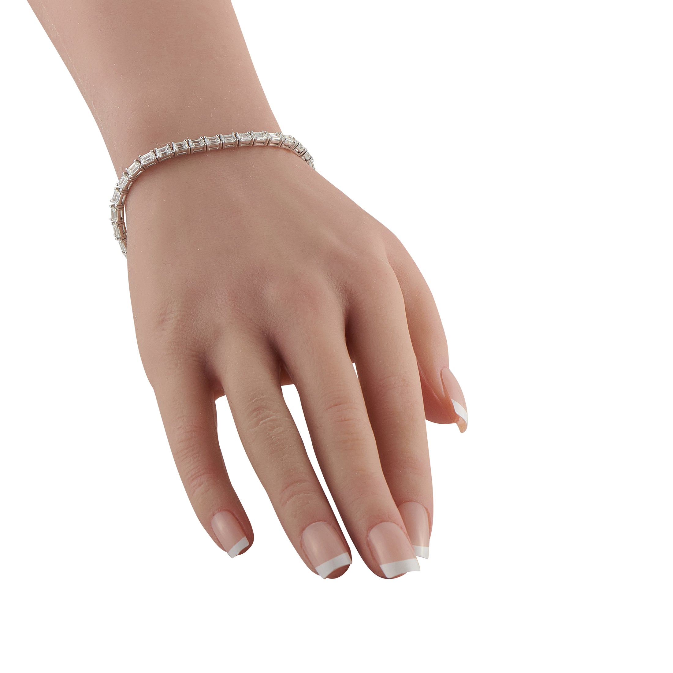 18K White Gold 9.40ct Diamond Line Bracelet