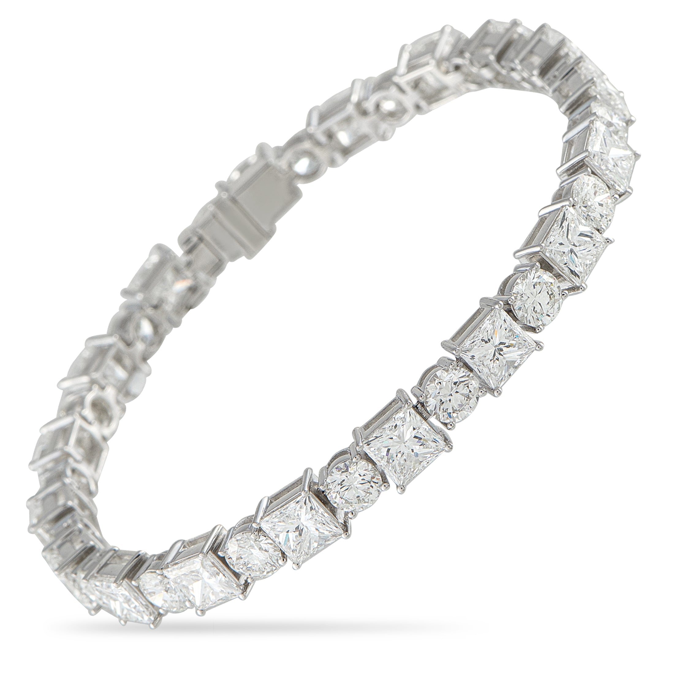 18K White Gold 19.50ct Diamond Tennis Bracelet