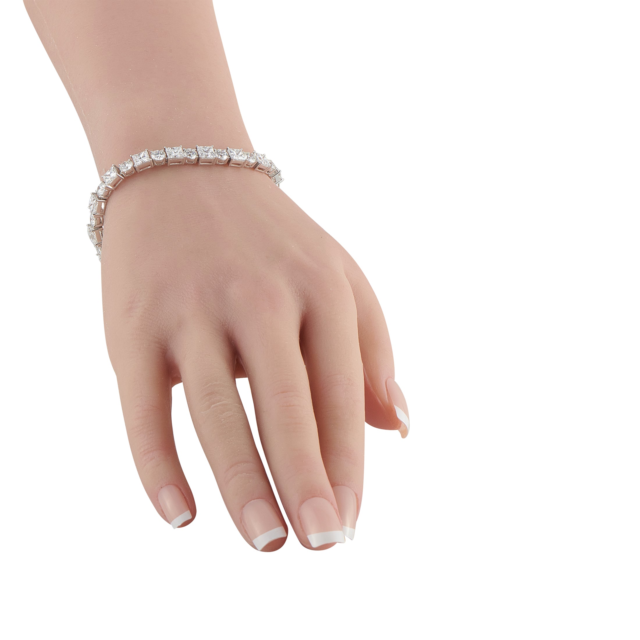 18K White Gold 19.50ct Diamond Tennis Bracelet