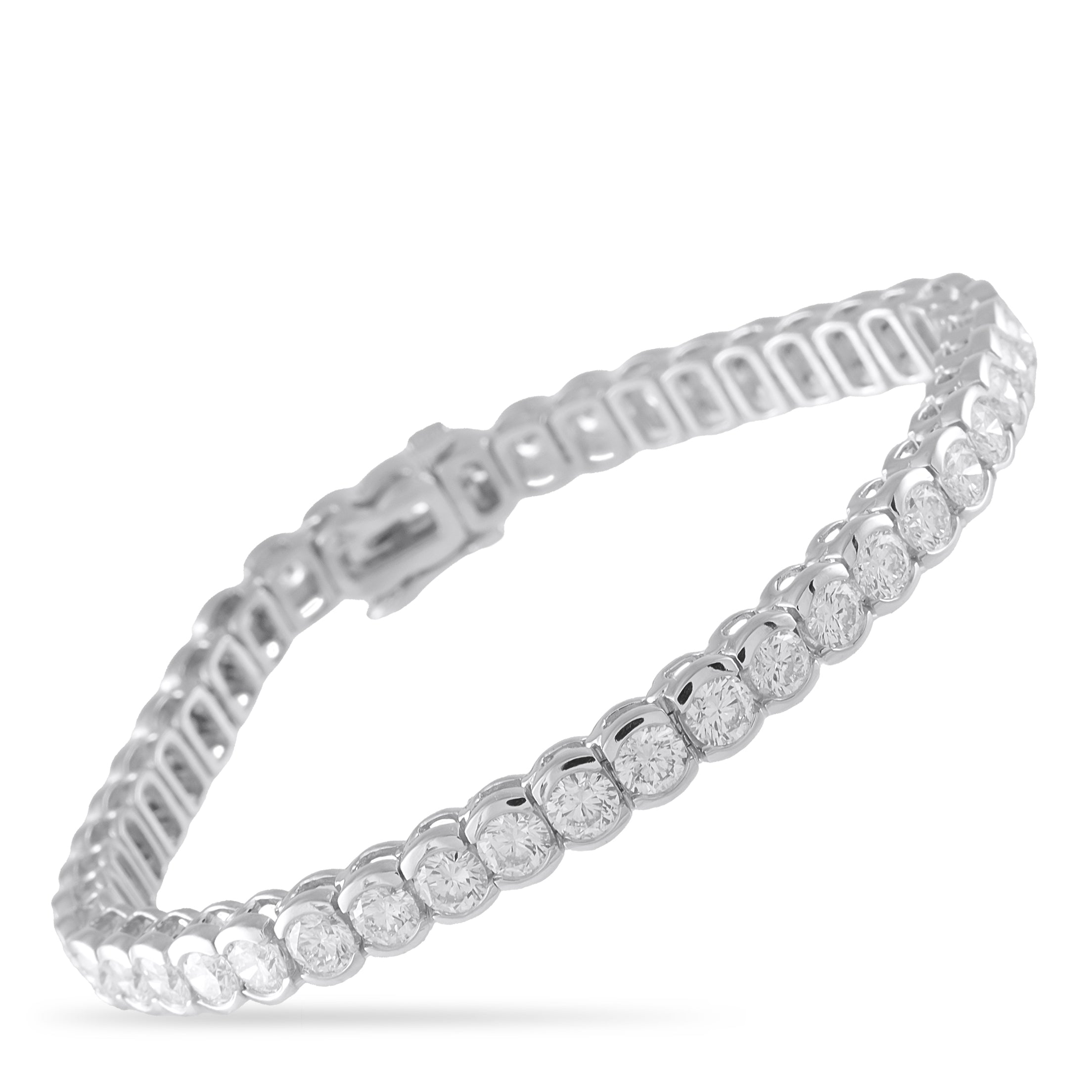 18K White Gold 9.50ct Diamond Tennis Bracelet