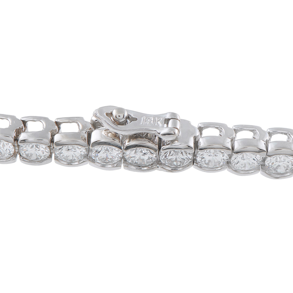 18K White Gold 9.50ct Diamond Tennis Bracelet
