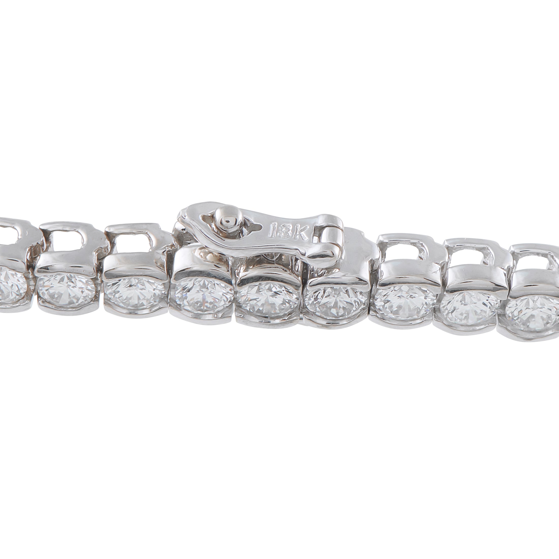 18K White Gold 9.50ct Diamond Tennis Bracelet