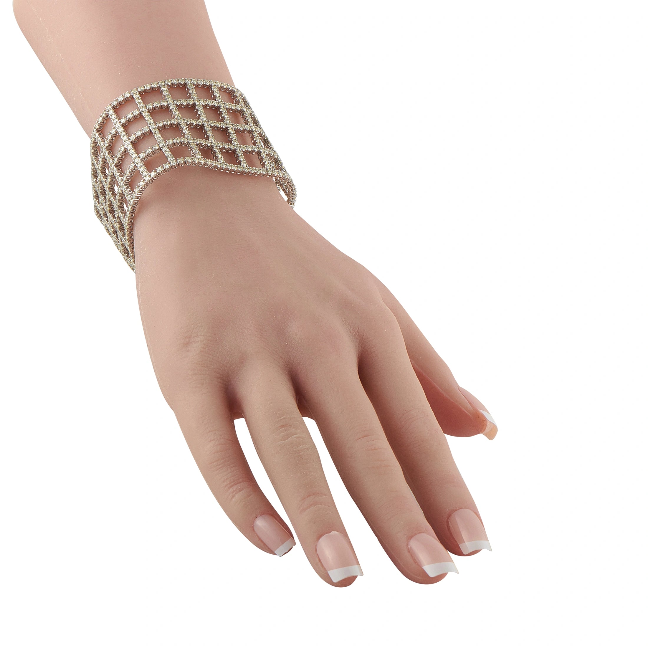 18K White Gold 23.44ct Fancy Yellow Diamond Bracelet