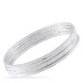 18K white gold diamond bangle with multiple rows of pavé-set stones