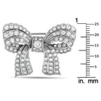 Exclusive 18K White Gold 2.75ct Diamond Bow Brooch