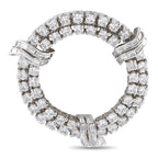 18K White Gold 2.0ct Diamond Open Circle Brooch