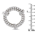 18K White Gold 2.0ct Diamond Open Circle Brooch