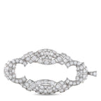Antique 18K White Gold 5.0ct Diamond Plaque Brooch