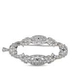 Antique 18K White Gold 5.0ct Diamond Plaque Brooch