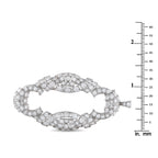Antique 18K White Gold 5.0ct Diamond Plaque Brooch