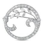 18K White Gold 2.0ct Diamond Brooch