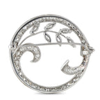 18K White Gold 2.0ct Diamond Brooch