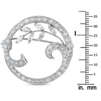 18K White Gold 2.0ct Diamond Brooch