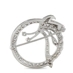 18K White Gold 1.40ct Diamond Circle Brooch