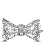 18K White Gold 0.40ct Diamond Belle Epoque Bow Brooch