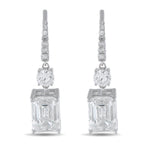 Exclusive 18K White Gold 11.46ct Lab-Grown Diamond Drop Earrings – Set in 18K white gold, these chic drop earrings, come to l