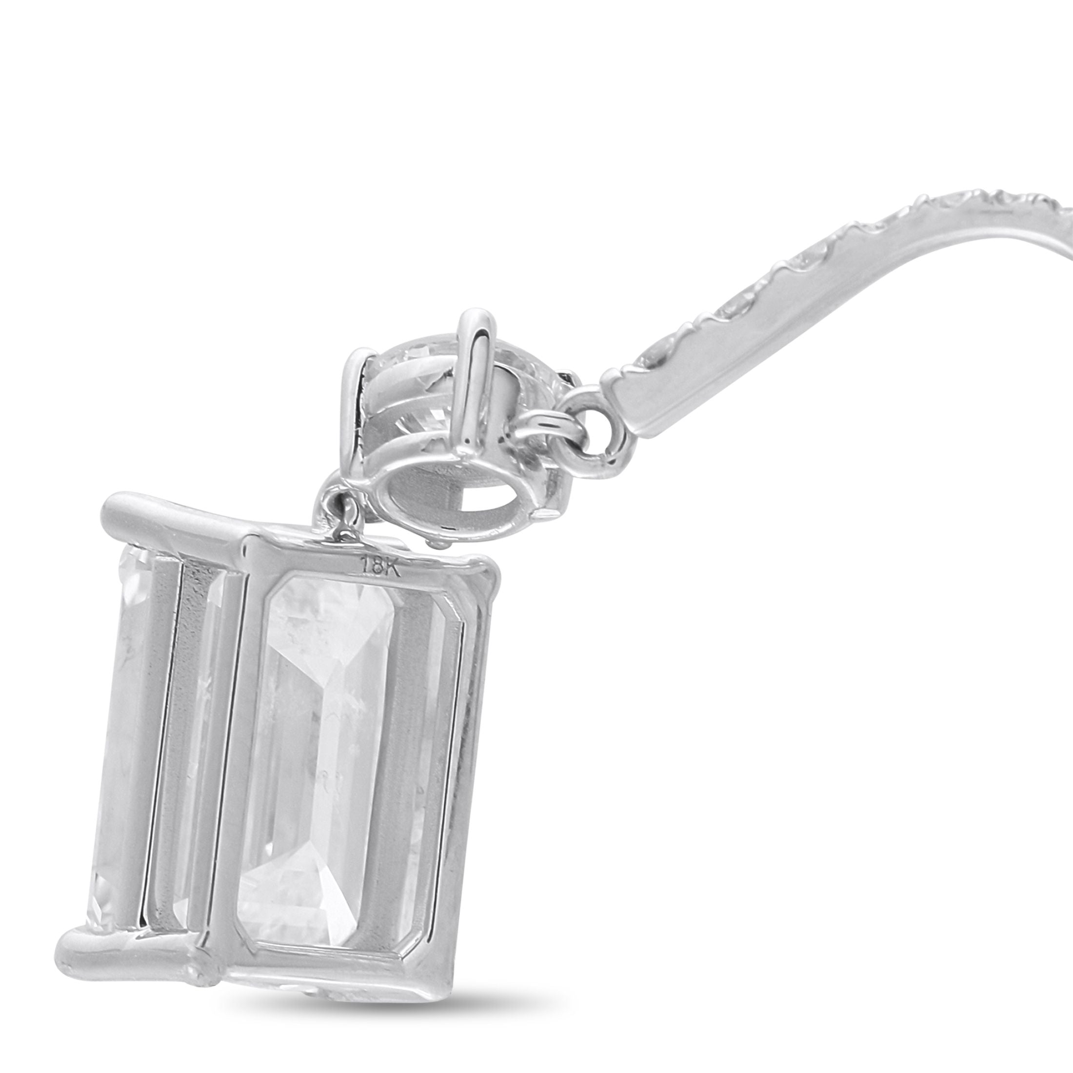 Exclusive 18K White Gold 11.46ct Lab-Grown Diamond Drop Earrings