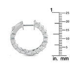 Exclusive 18K White Gold 3.75ct Diamond Inside-Out Hoop Earrings