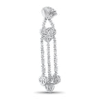 18K White Gold 3.60ct Diamond Heart Drop Earrings